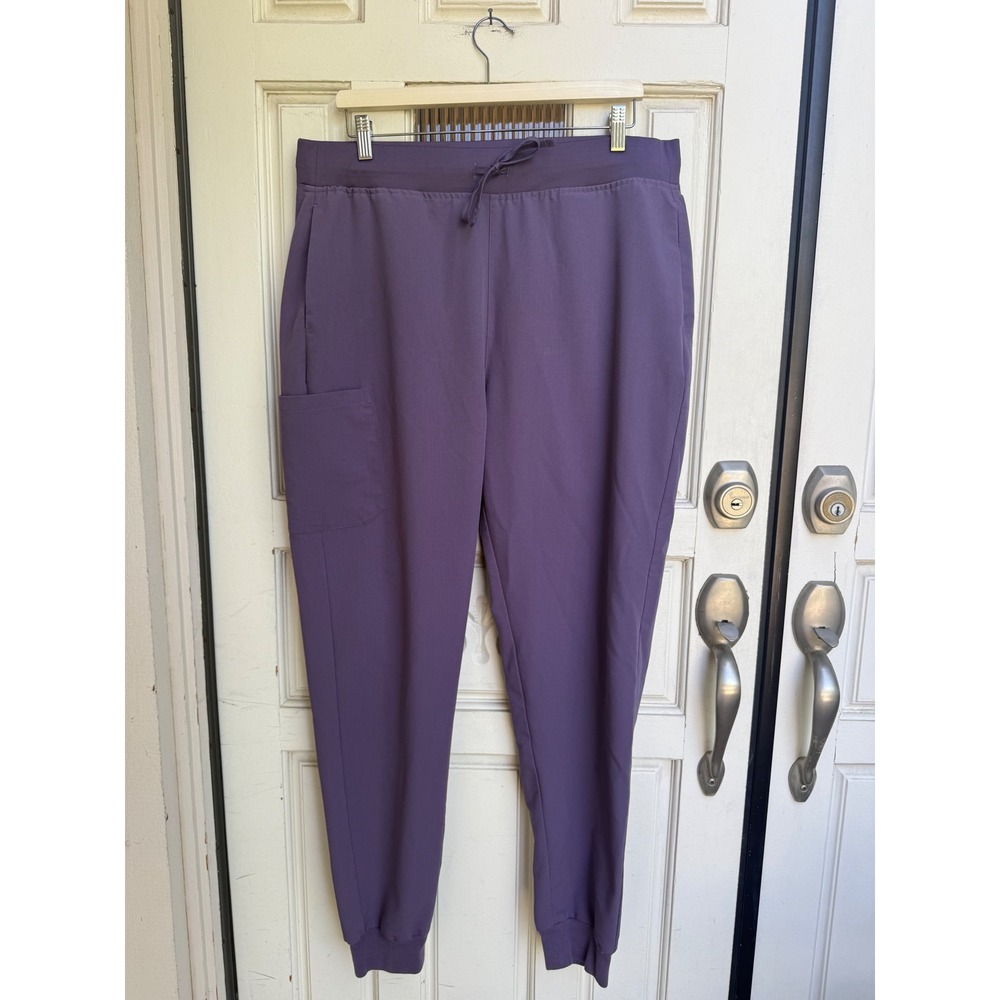 Mandala Purple Equa-Tek Jogger Scrub Pants Womens Tall Size XL T-XL